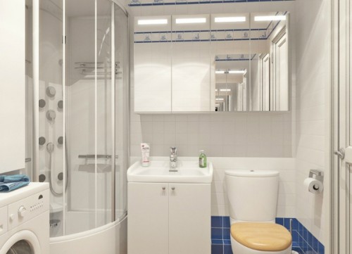 Установка душової кабінки замість ванною дозволить зробити приміщення більш просторим
